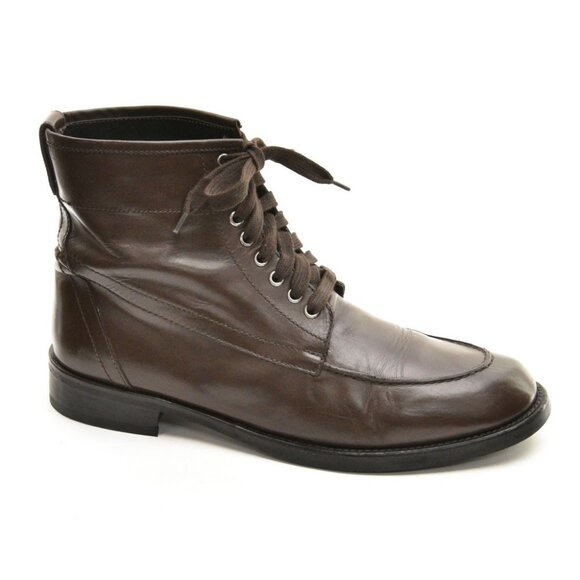 Men Bloomingdales Brown Leather Lace Up Ankle Boot 11 M main image 4